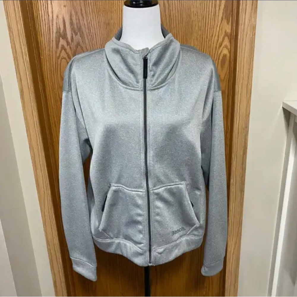 Bench Gray Bomber Jacket with High Collar